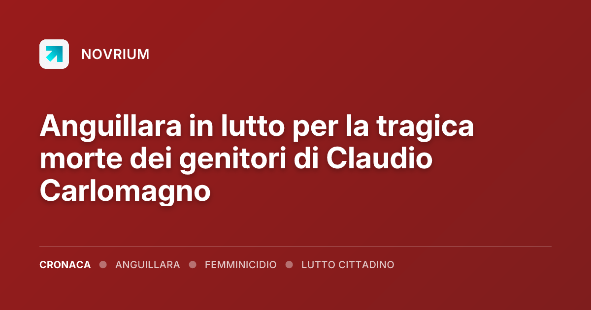 Anguillara in lutto per la tragica morte dei genitori di Claudio Carlomagno