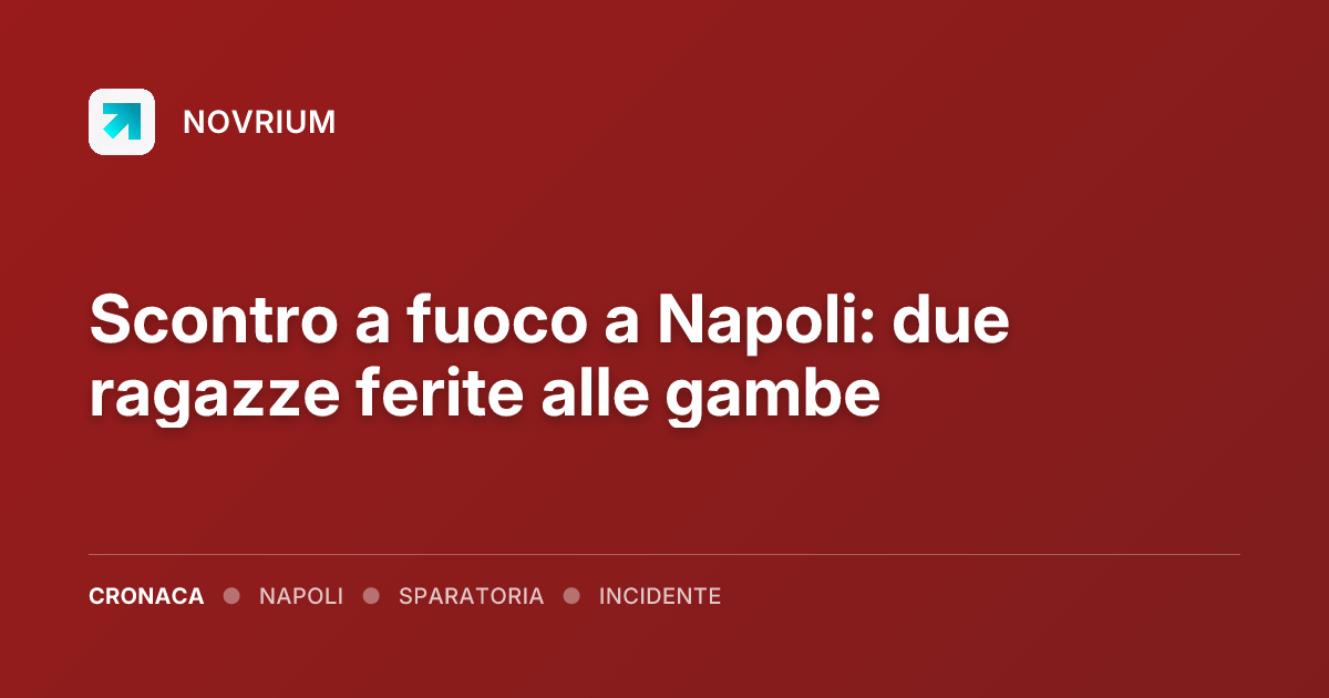 Scontro a fuoco a Napoli: due ragazze ferite alle gambe