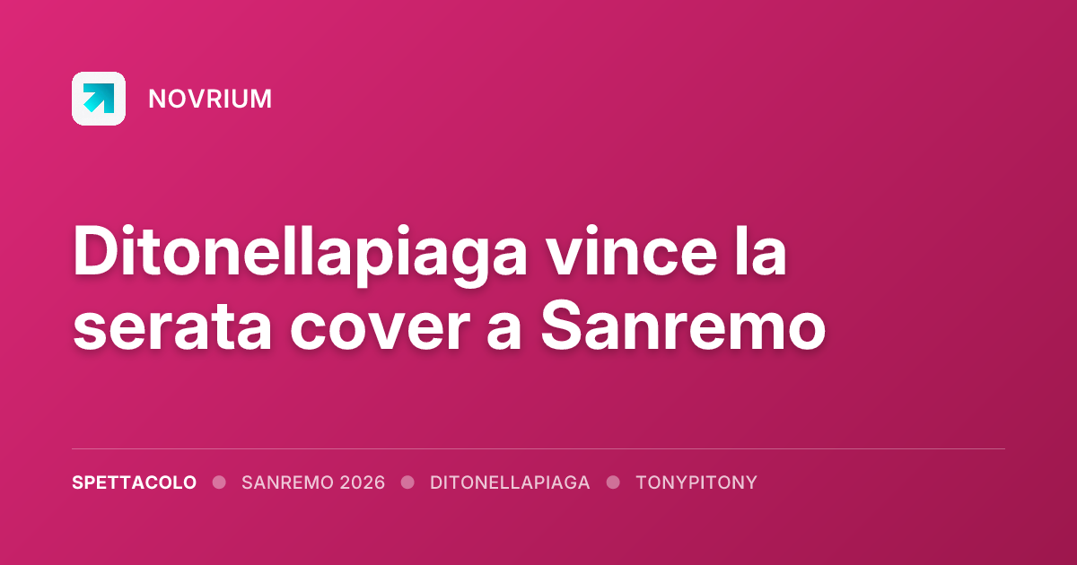 Ditonellapiaga vince la serata cover a Sanremo