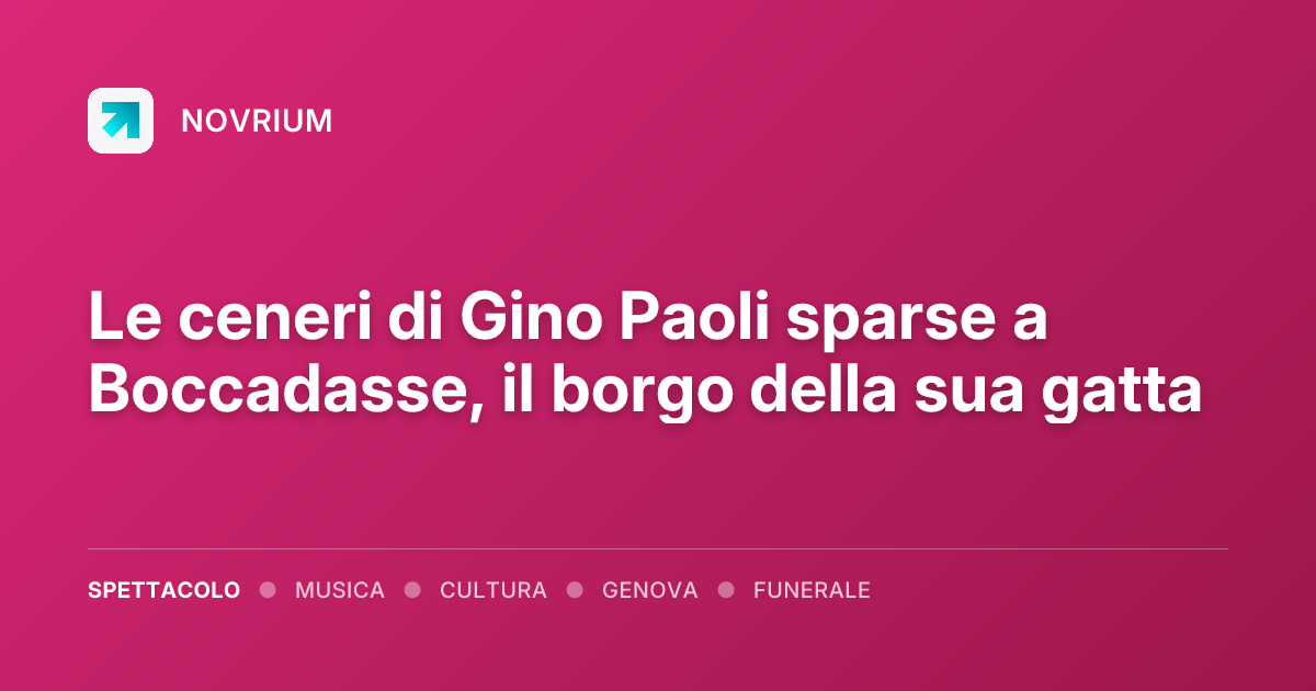 Le ceneri di Gino Paoli sparse a Boccadasse, il borgo della sua gatta