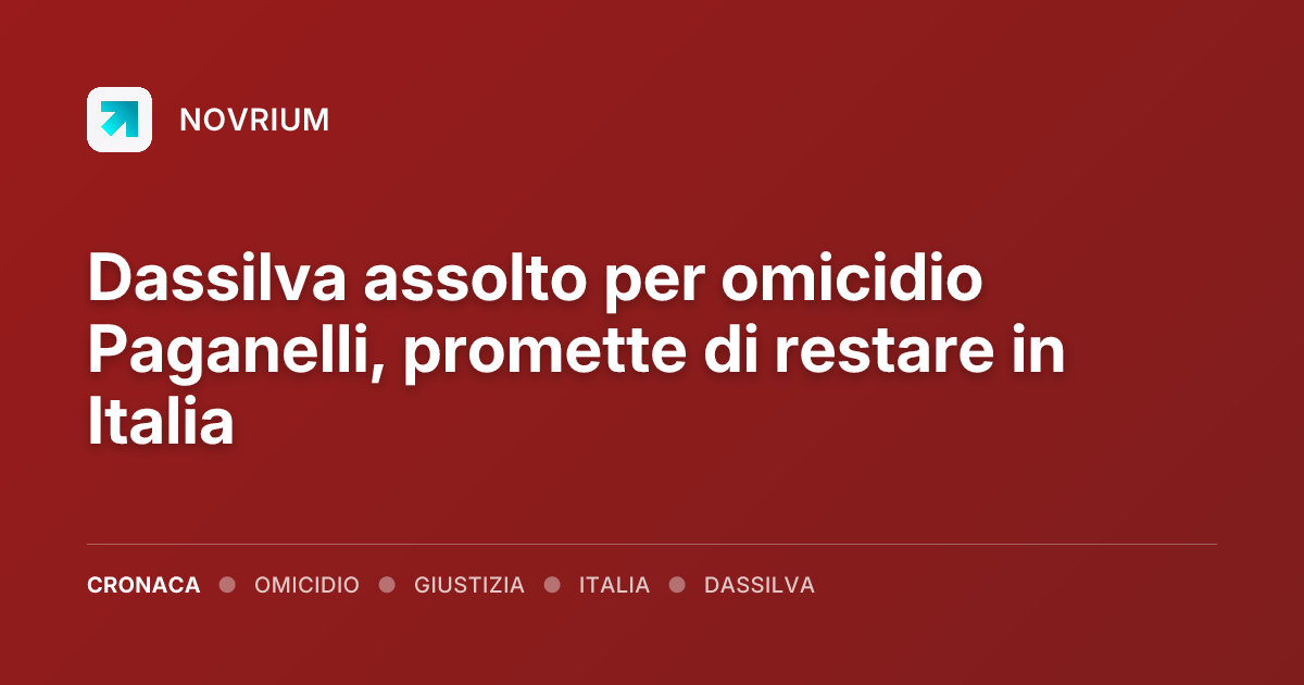 Dassilva assolto per omicidio Paganelli, promette di restare in Italia