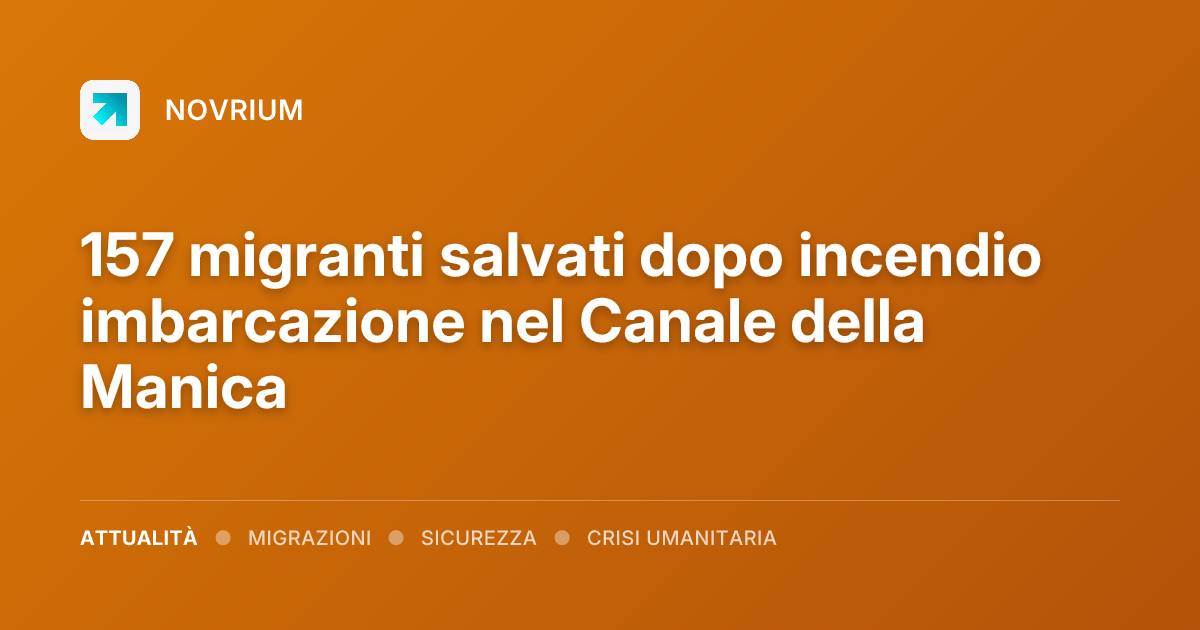 157 migranti salvati dopo incendio imbarcazione nel Canale della Manica
