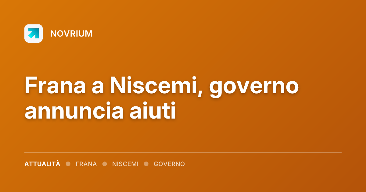 Frana a Niscemi, governo annuncia aiuti