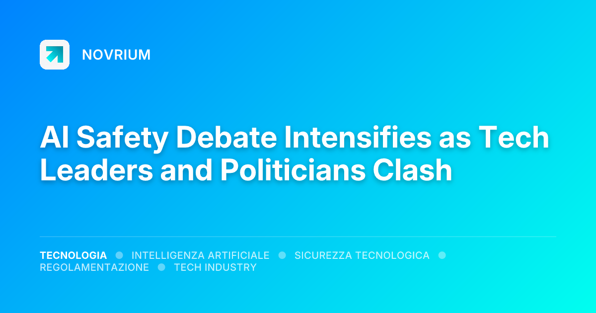AI Safety Debate Intensifies as Tech Leaders and Politicians Clash