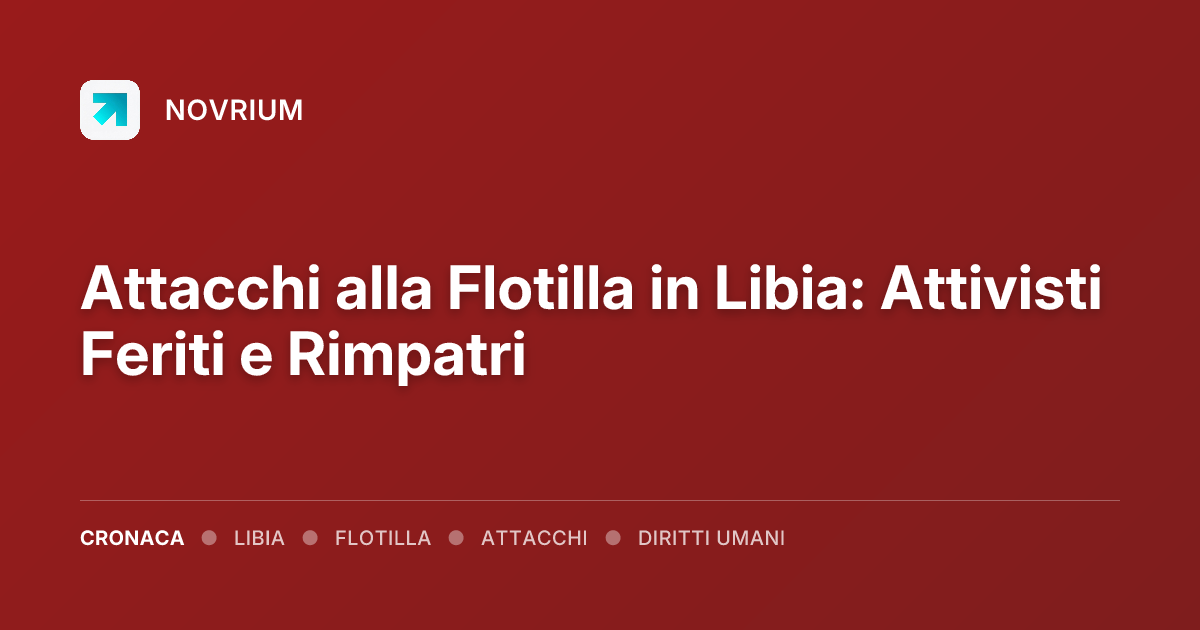 Attacchi alla Flotilla in Libia: Attivisti Feriti e Rimpatri