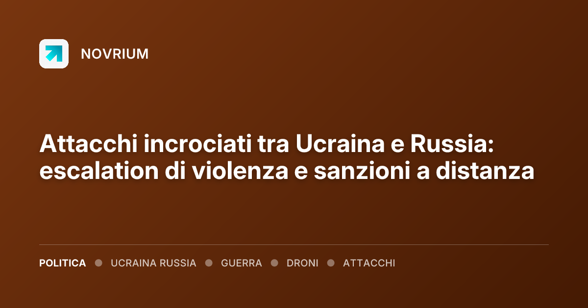 Attacchi incrociati tra Ucraina e Russia: escalation di violenza e sanzioni a distanza