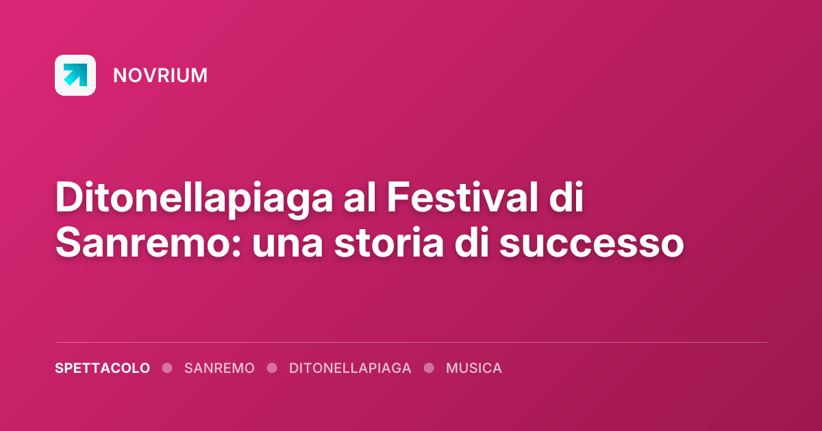 Ditonellapiaga al Festival di Sanremo: una storia di successo
