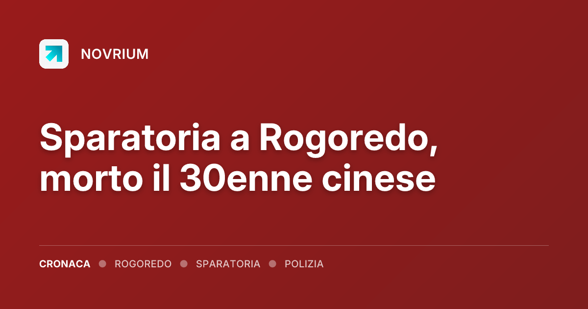 Sparatoria a Rogoredo, morto il 30enne cinese
