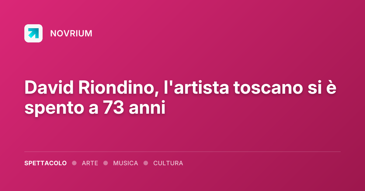 David Riondino, l'artista toscano si è spento a 73 anni