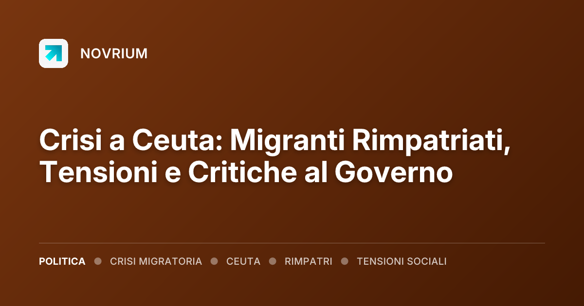 Crisi a Ceuta: Migranti Rimpatriati, Tensioni e Critiche al Governo