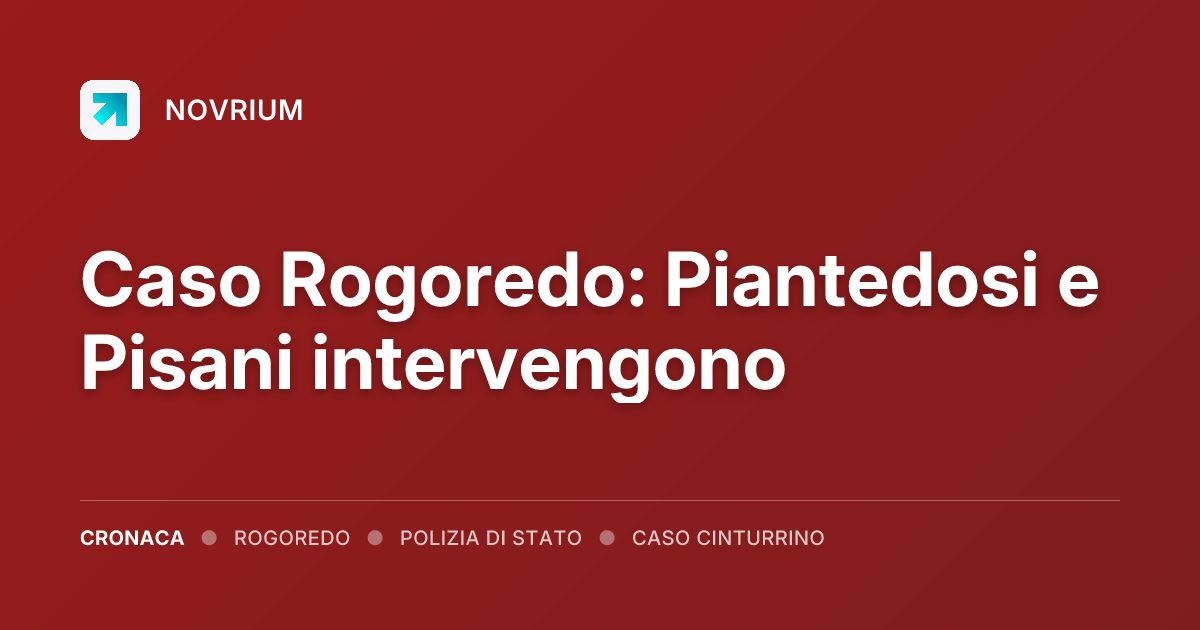 Caso Rogoredo: Piantedosi e Pisani intervengono