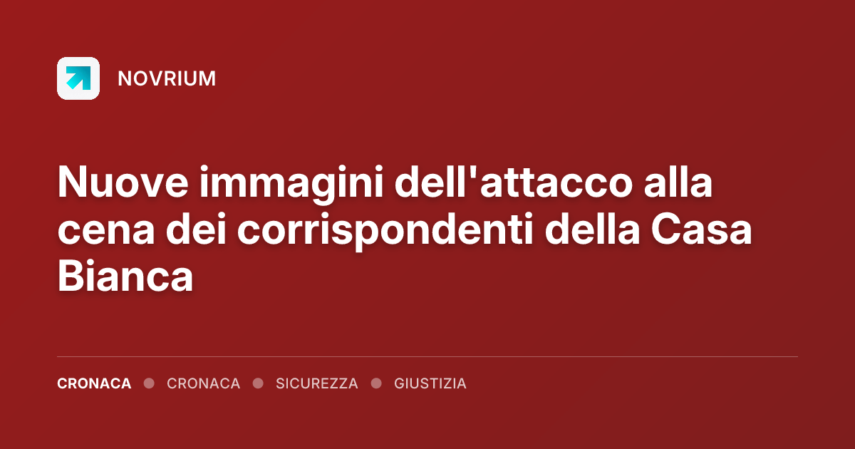 Nuove immagini dell'attacco alla cena dei corrispondenti della Casa Bianca