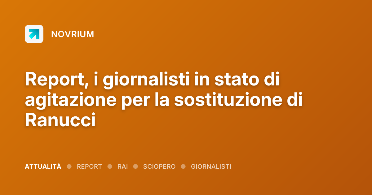 Report, i giornalisti in stato di agitazione per la sostituzione di Ranucci