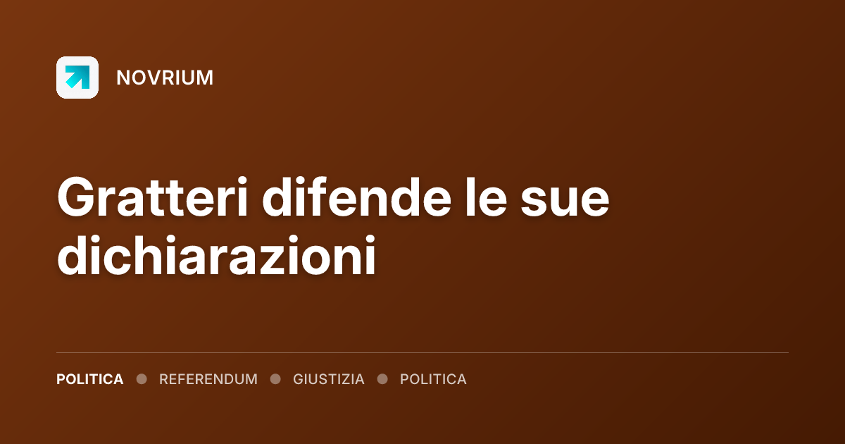 Gratteri difende le sue dichiarazioni
