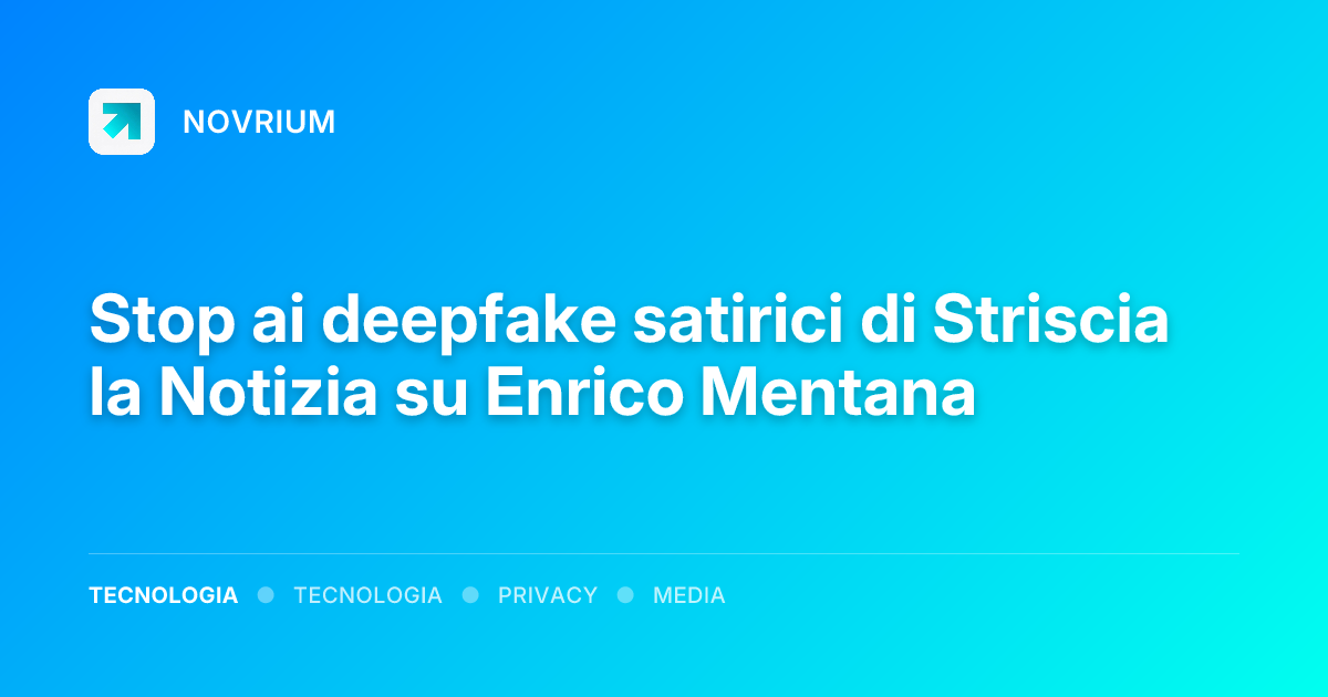 Stop ai deepfake satirici di Striscia la Notizia su Enrico Mentana