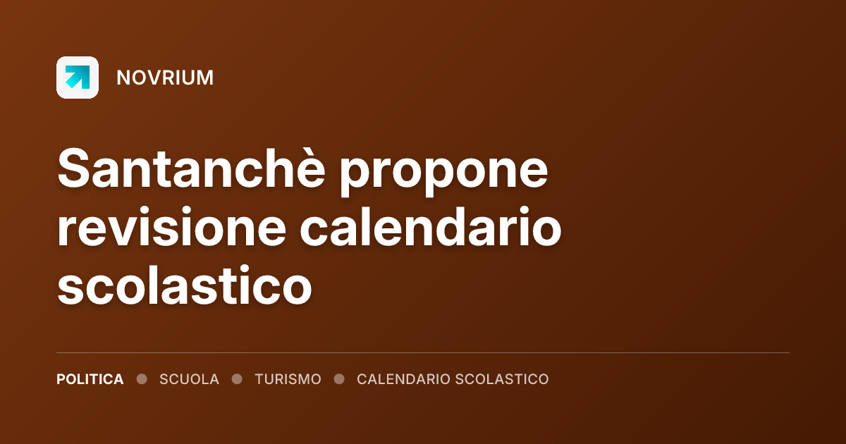 Santanchè propone revisione calendario scolastico