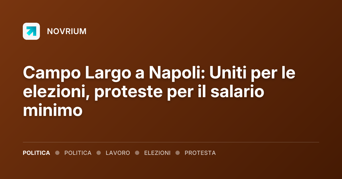 Campo Largo a Napoli: Uniti per le elezioni, proteste per il salario minimo