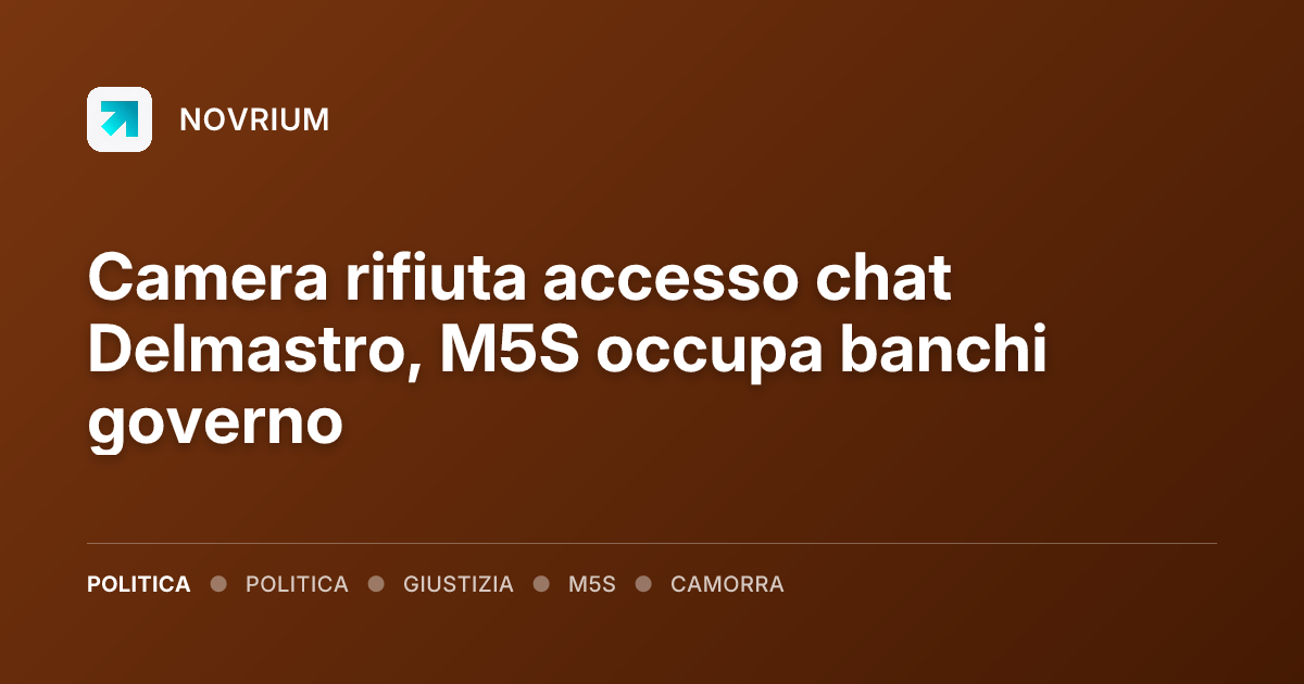 Camera rifiuta accesso chat Delmastro, M5S occupa banchi governo