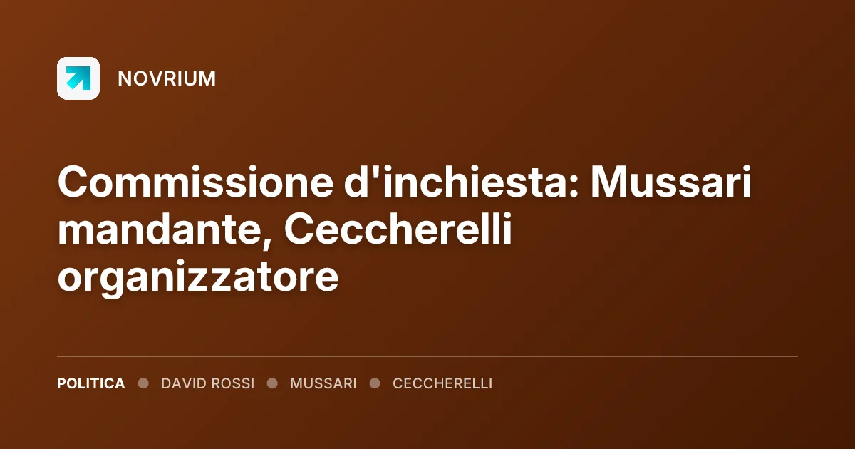 Commissione d'inchiesta: Mussari mandante, Ceccherelli organizzatore