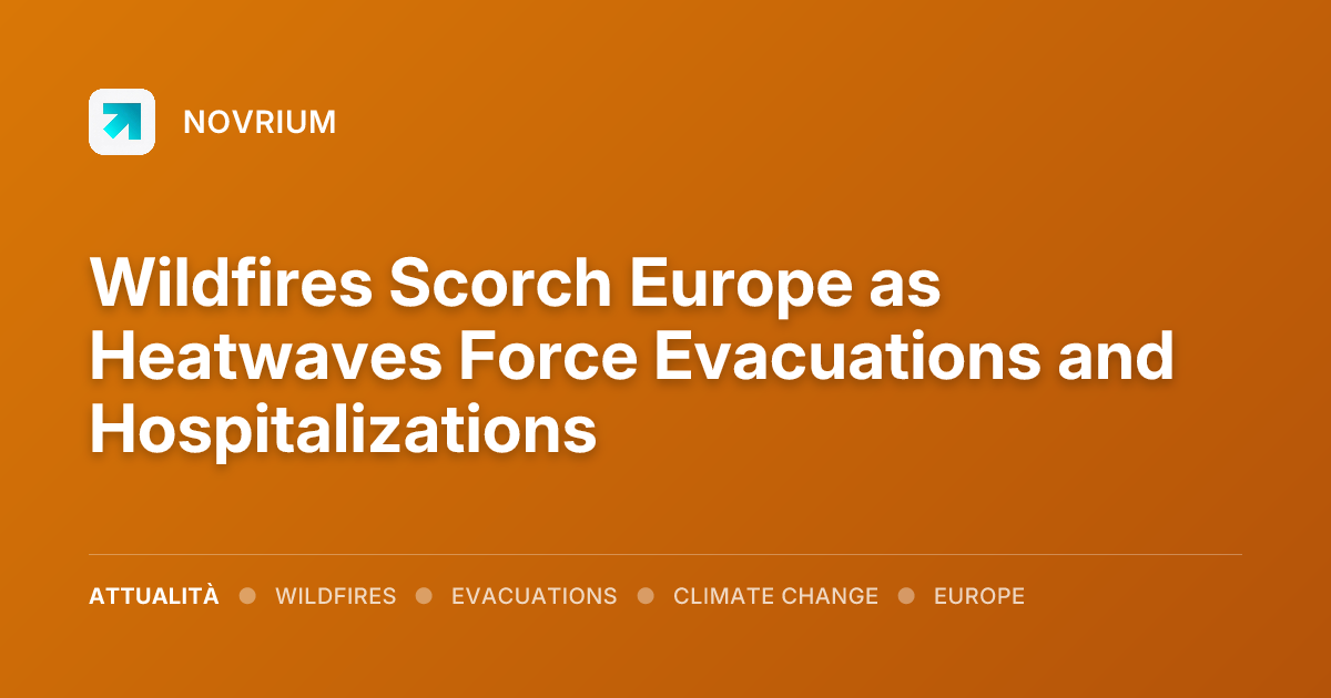 Wildfires Scorch Europe as Heatwaves Force Evacuations and Hospitalizations