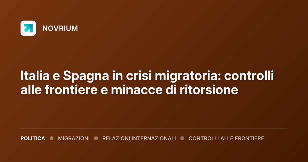 Italia e Spagna in crisi migratoria: controlli alle frontiere e minacce di ritorsione
