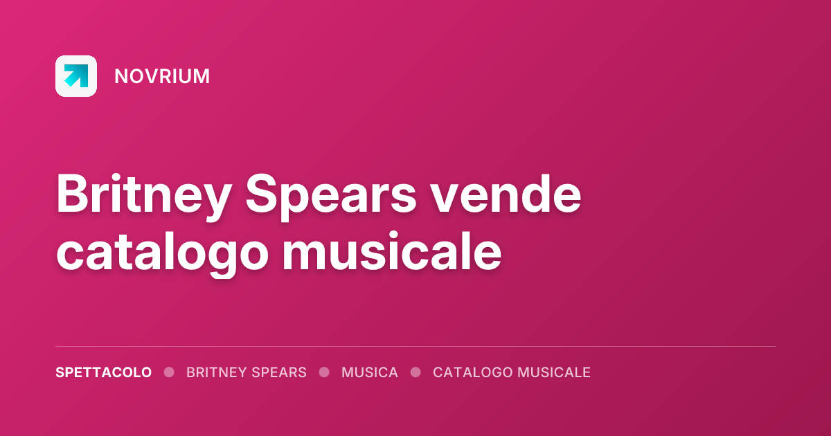 Britney Spears vende catalogo musicale