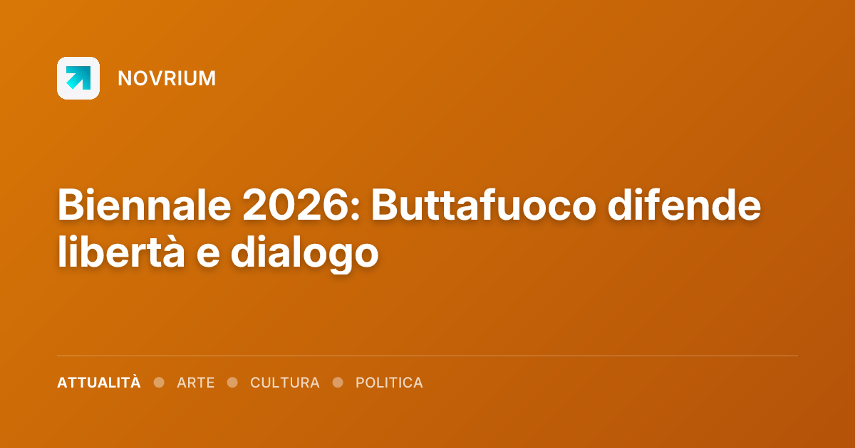 Biennale 2026: Buttafuoco difende libertà e dialogo