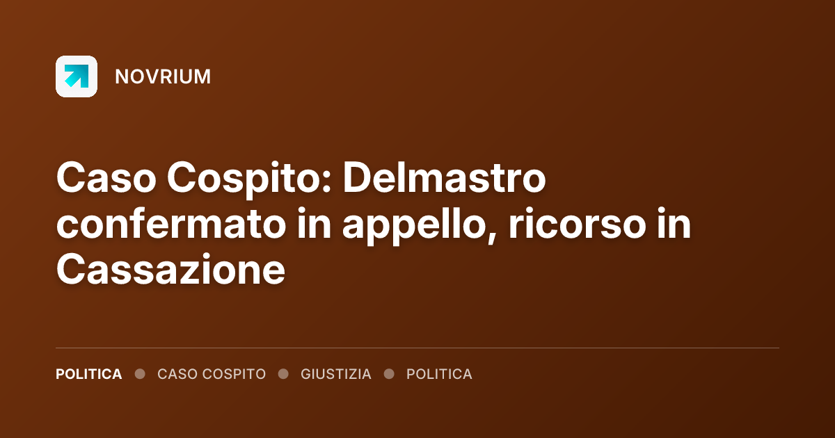 Caso Cospito: Delmastro confermato in appello, ricorso in Cassazione