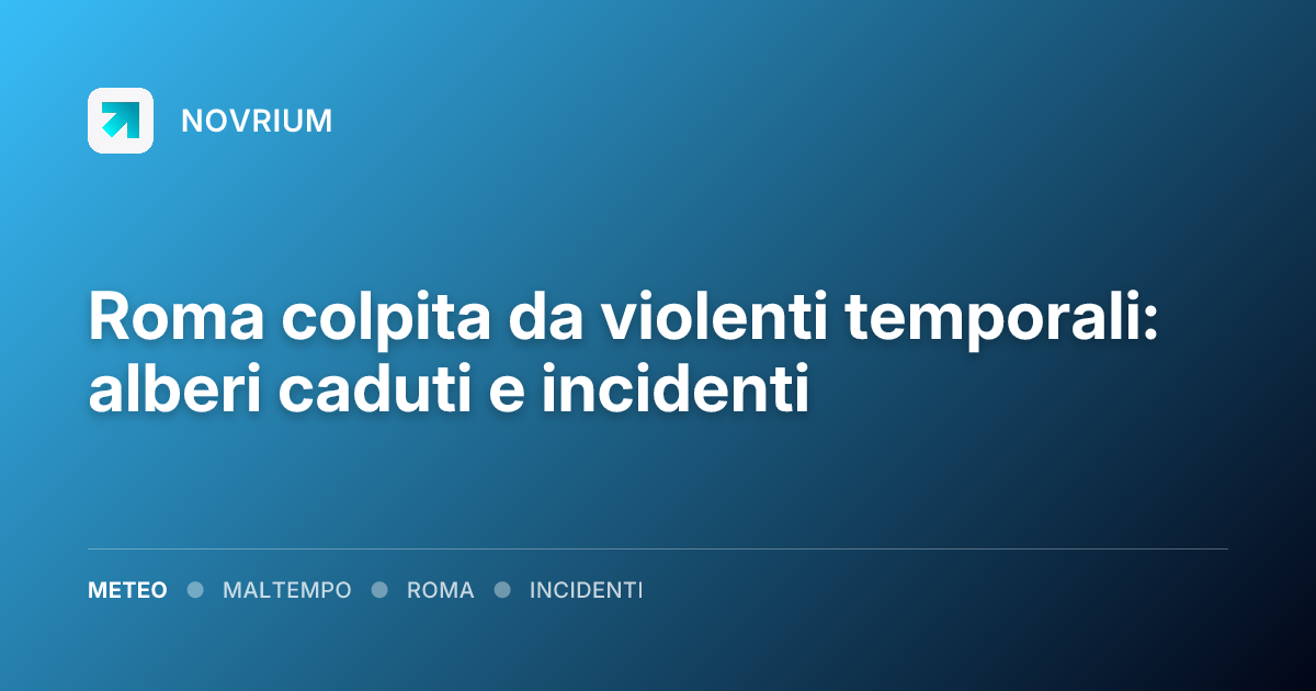 Roma colpita da violenti temporali: alberi caduti e incidenti