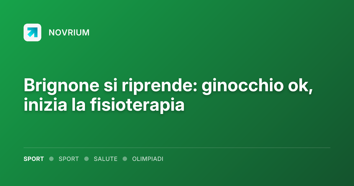 Brignone si riprende: ginocchio ok, inizia la fisioterapia