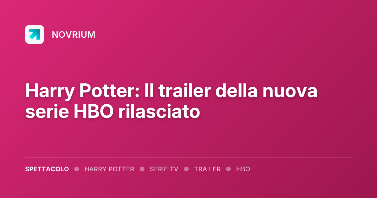 Harry Potter: Il trailer della nuova serie HBO rilasciato