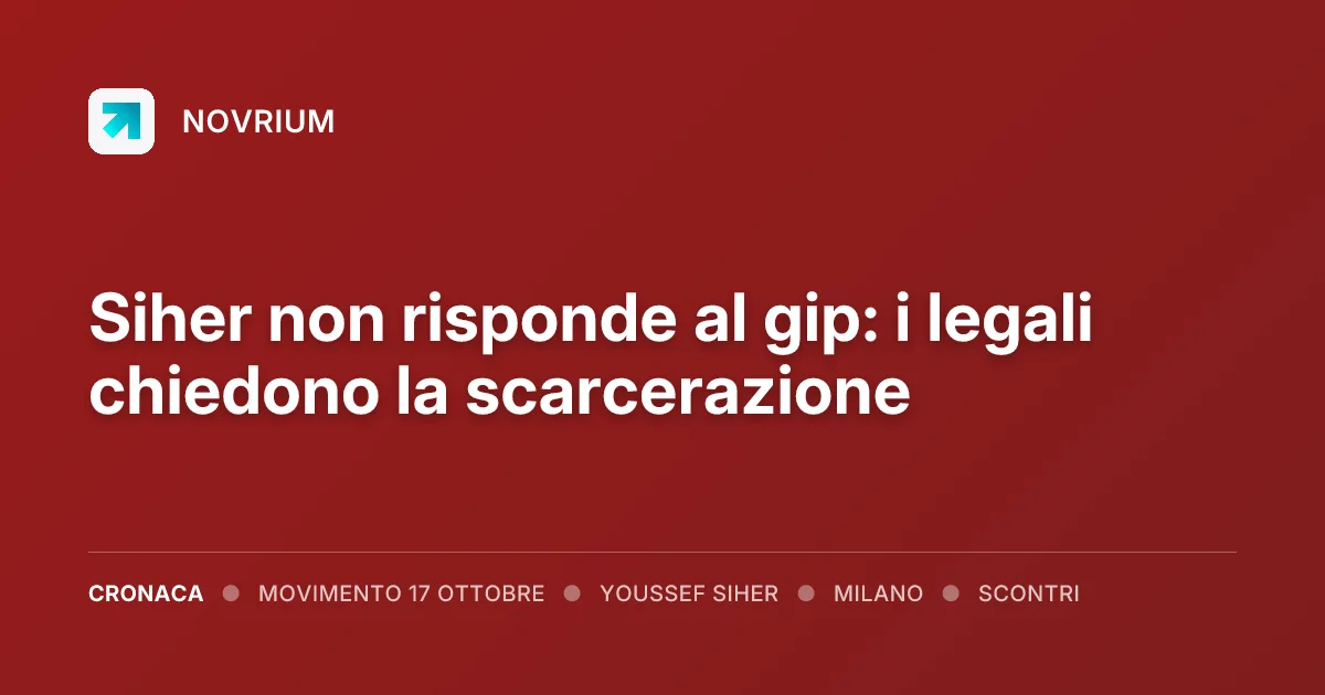Siher non risponde al gip: i legali chiedono la scarcerazione