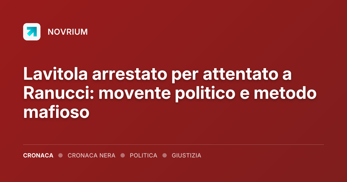Lavitola arrestato per attentato a Ranucci: movente politico e metodo mafioso