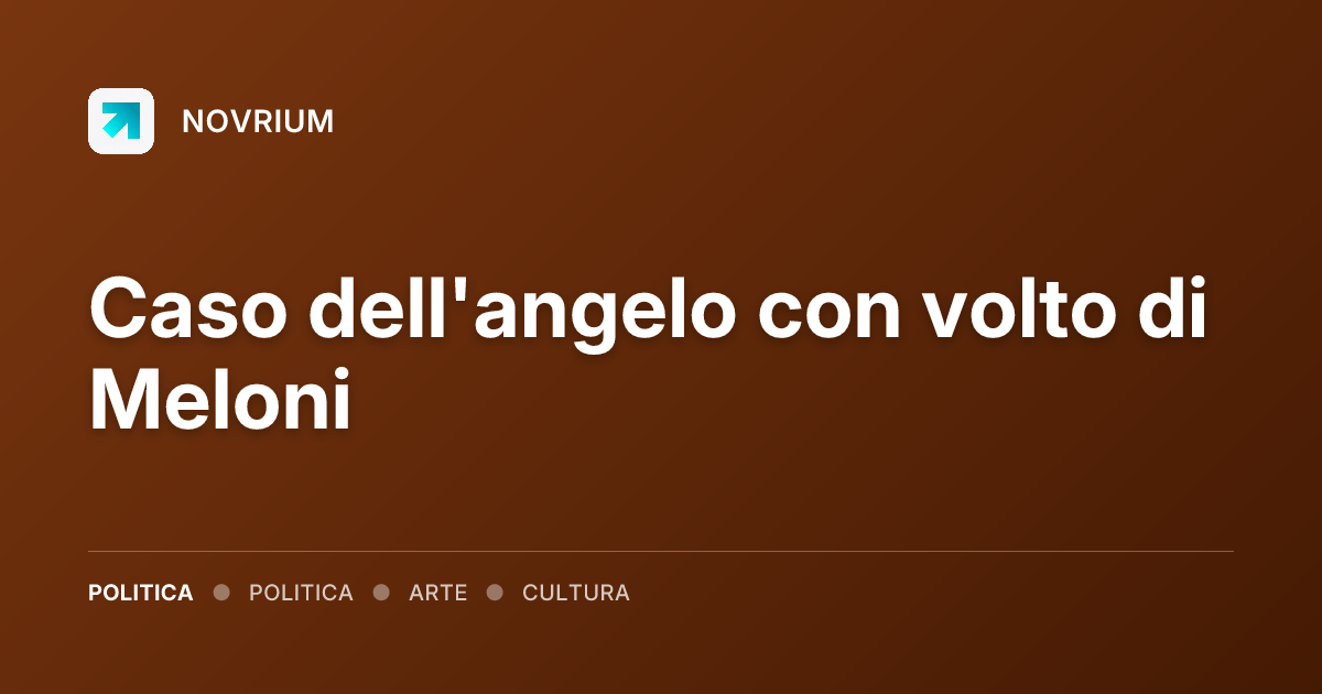 Caso dell'angelo con volto di Meloni