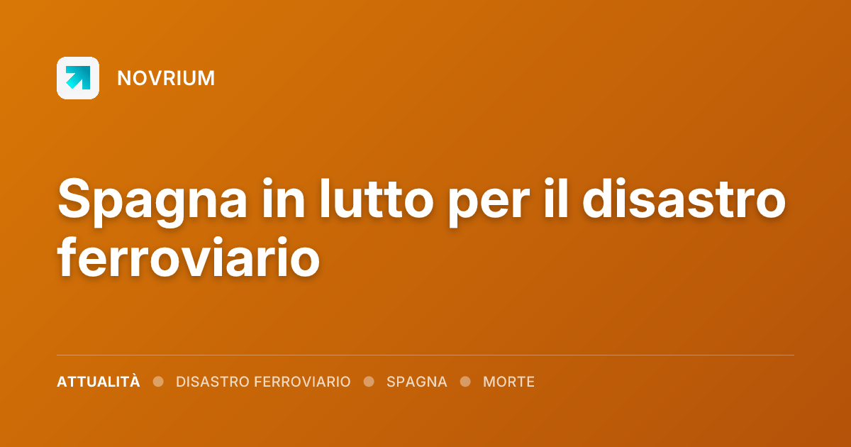 Spagna in lutto per il disastro ferroviario