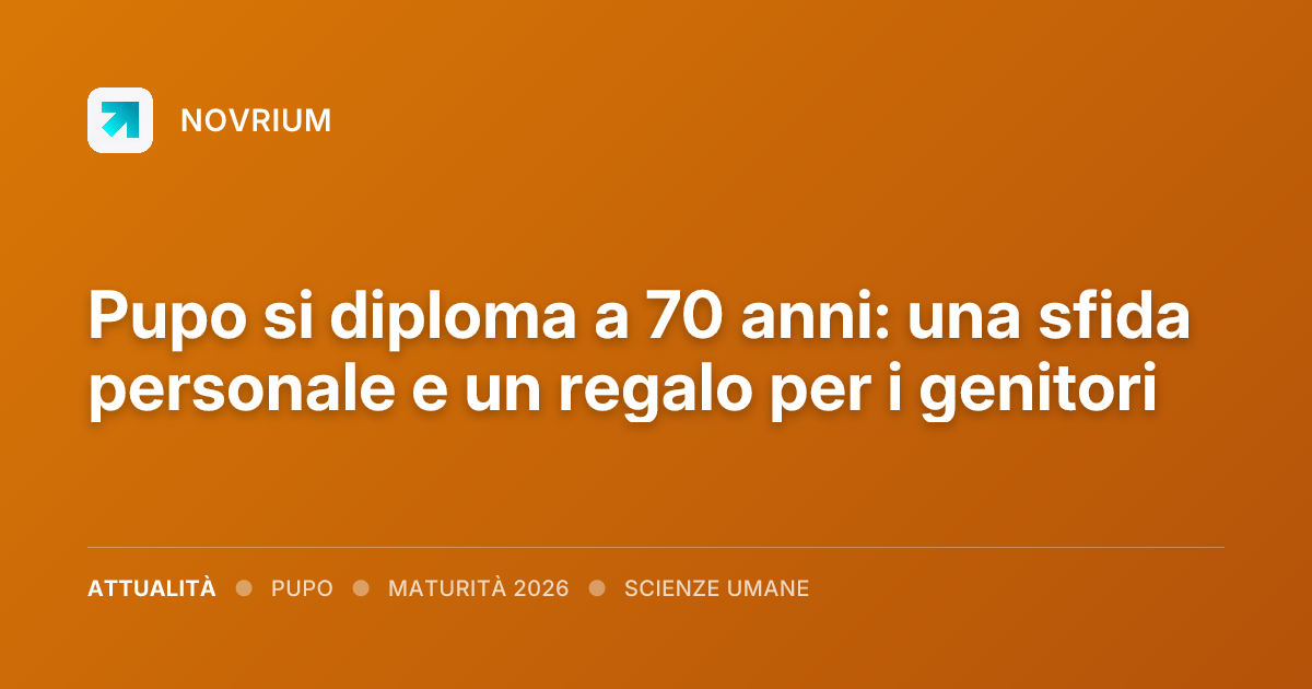 Pupo si diploma a 70 anni: una sfida personale e un regalo per i genitori