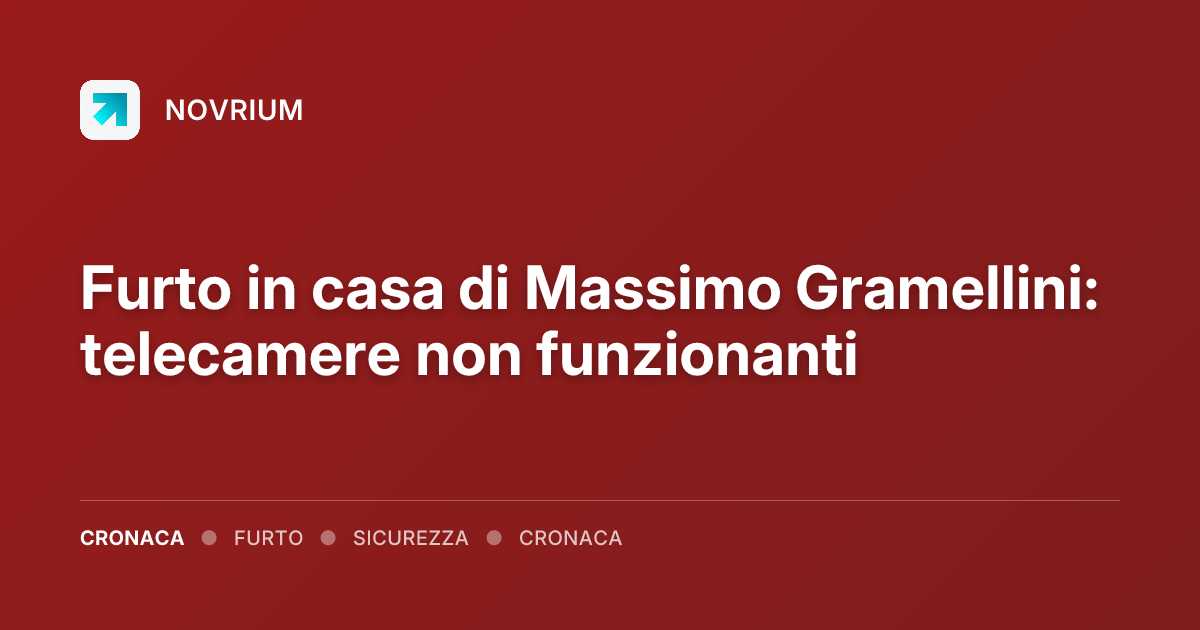 Furto in casa di Massimo Gramellini: telecamere non funzionanti