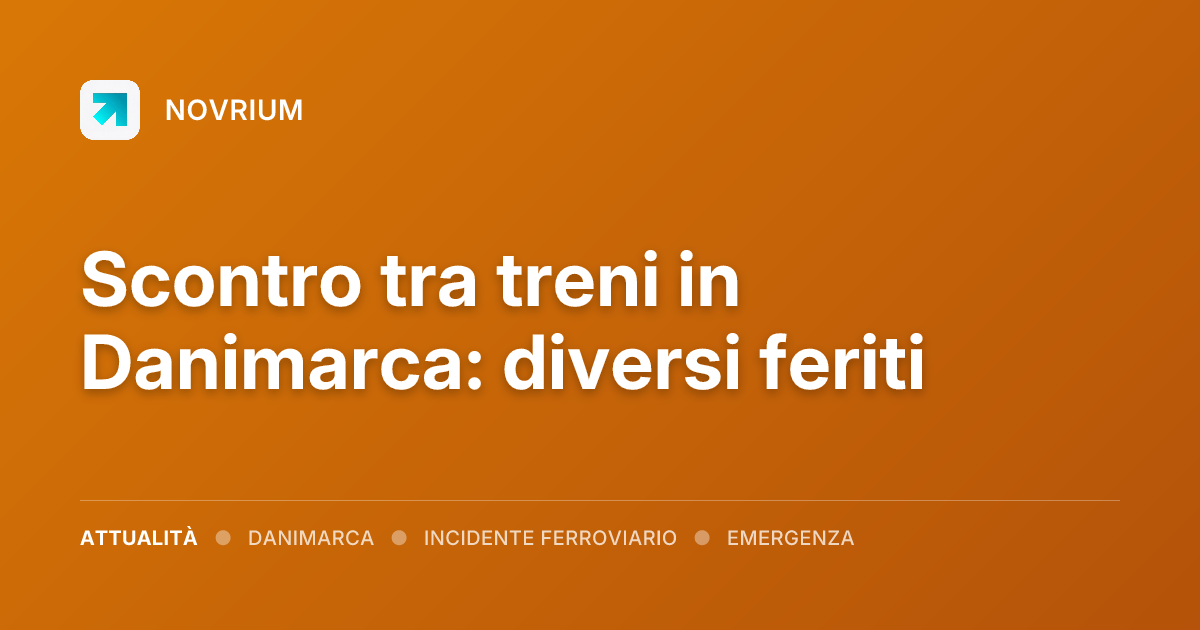 Scontro tra treni in Danimarca: diversi feriti