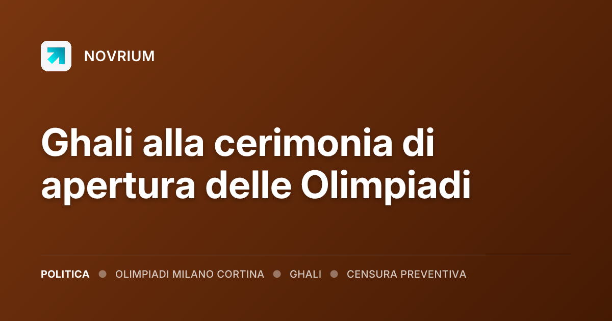 Ghali alla cerimonia di apertura delle Olimpiadi