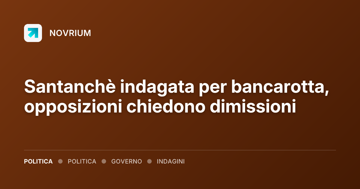 Santanchè indagata per bancarotta, opposizioni chiedono dimissioni