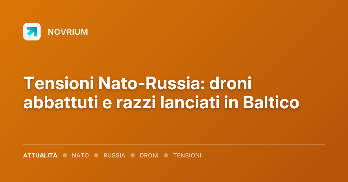 Tensioni Nato-Russia: droni abbattuti e razzi lanciati in Baltico