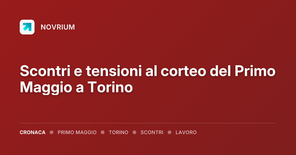 Scontri e tensioni al corteo del Primo Maggio a Torino