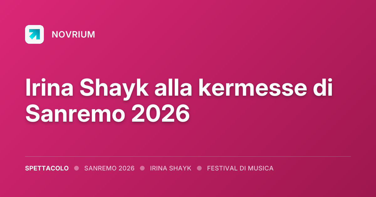 Irina Shayk alla kermesse di Sanremo 2026
