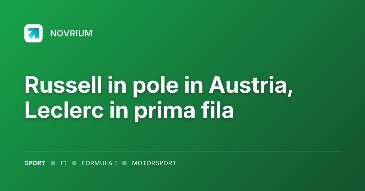 Russell in pole in Austria, Leclerc in prima fila