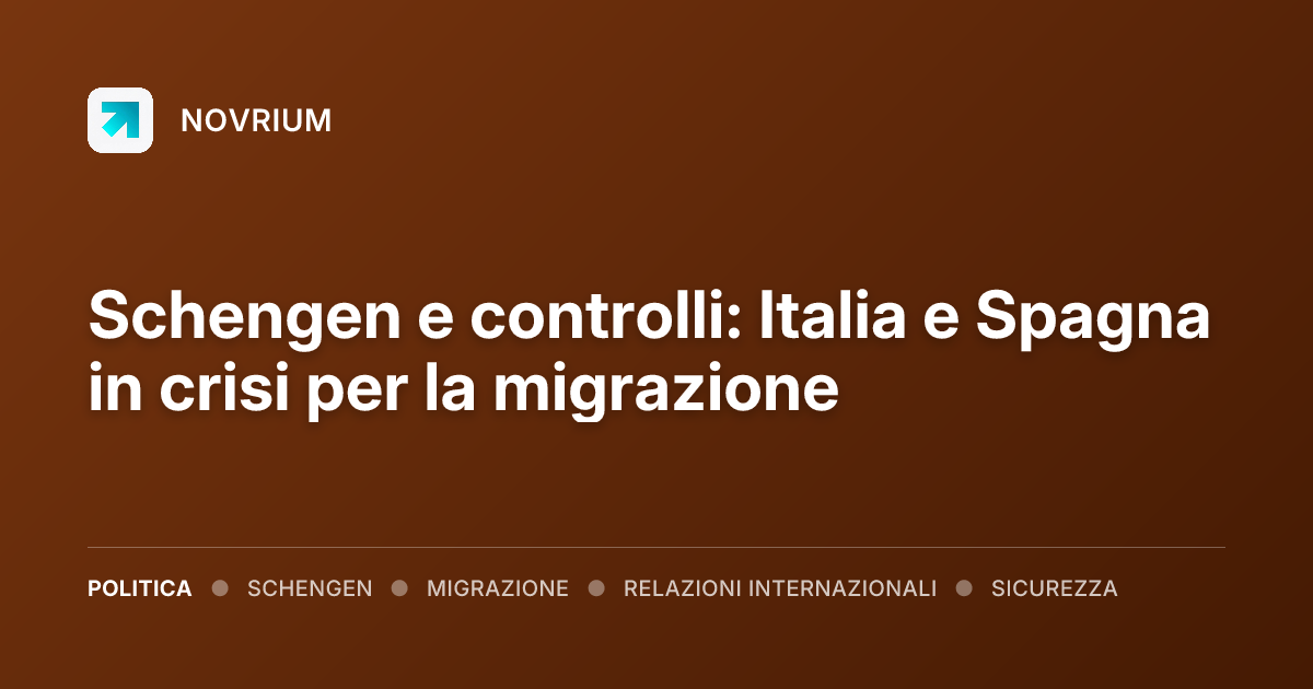 Schengen e controlli: Italia e Spagna in crisi per la migrazione