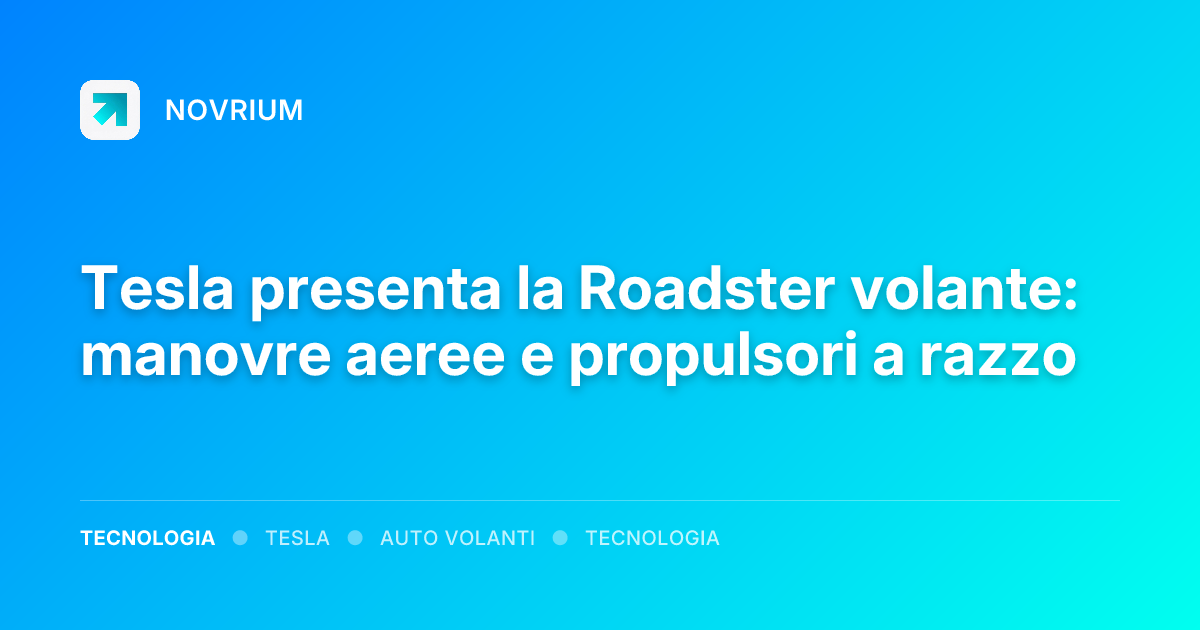 Tesla presenta la Roadster volante: manovre aeree e propulsori a razzo