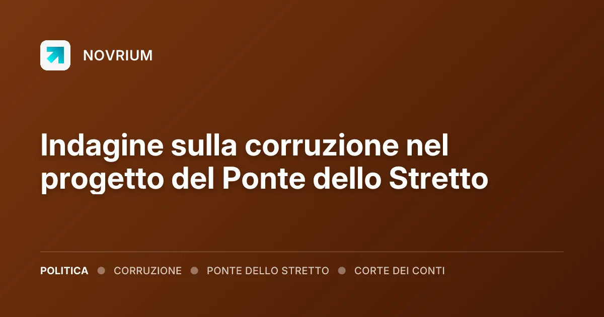 Indagine sulla corruzione nel progetto del Ponte dello Stretto