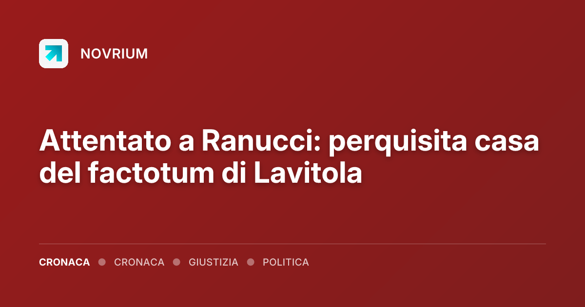 Attentato a Ranucci: perquisita casa del factotum di Lavitola