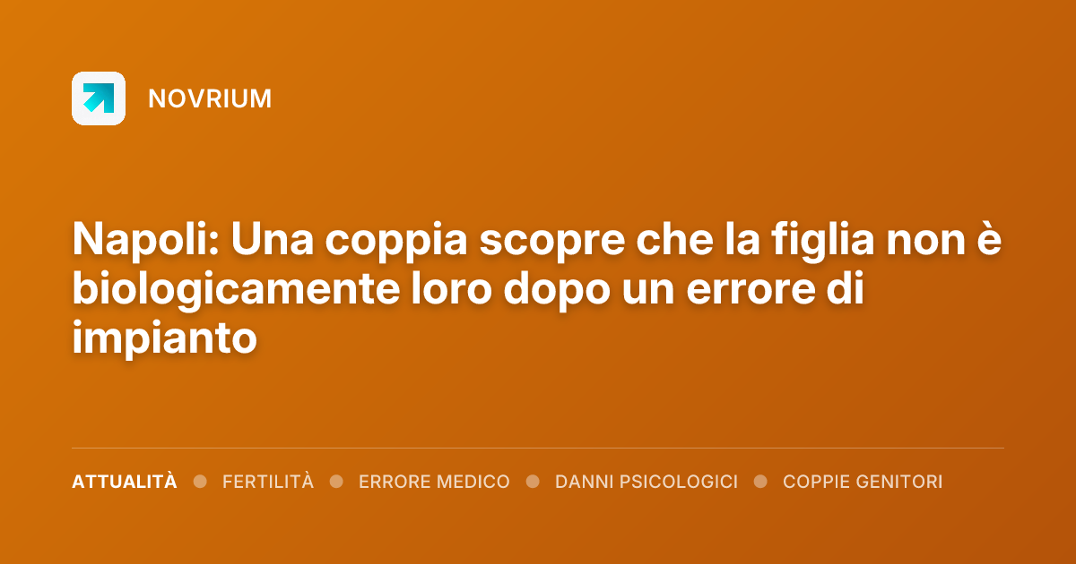 Napoli: Una coppia scopre che la figlia non è biologicamente loro dopo un errore di impianto