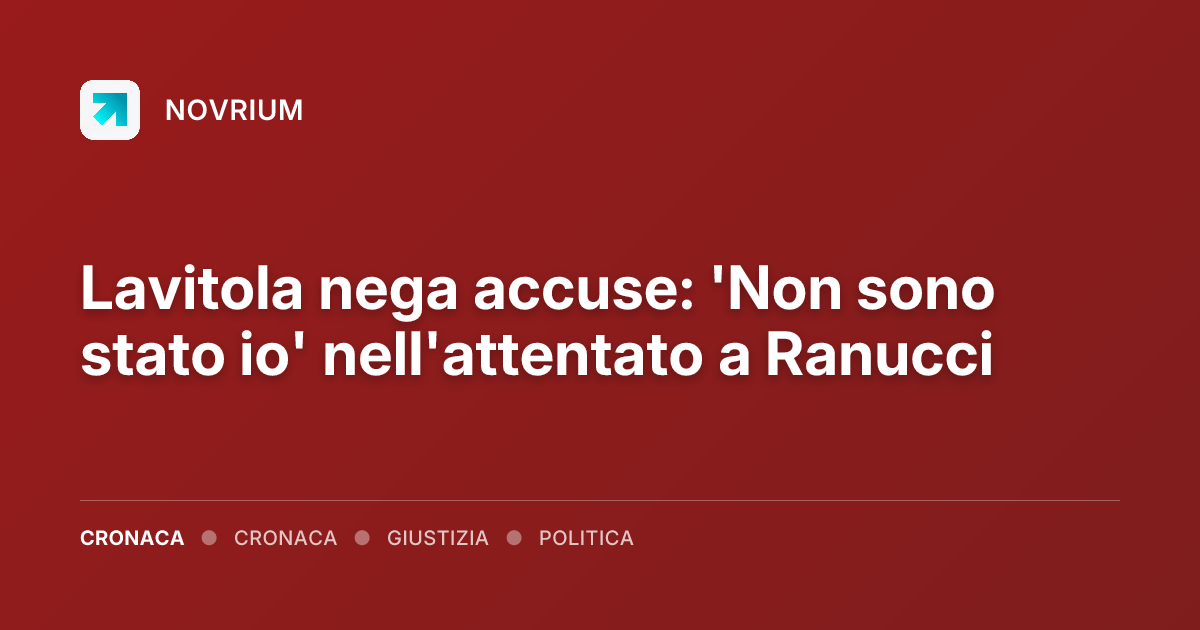 Lavitola nega accuse: 'Non sono stato io' nell'attentato a Ranucci